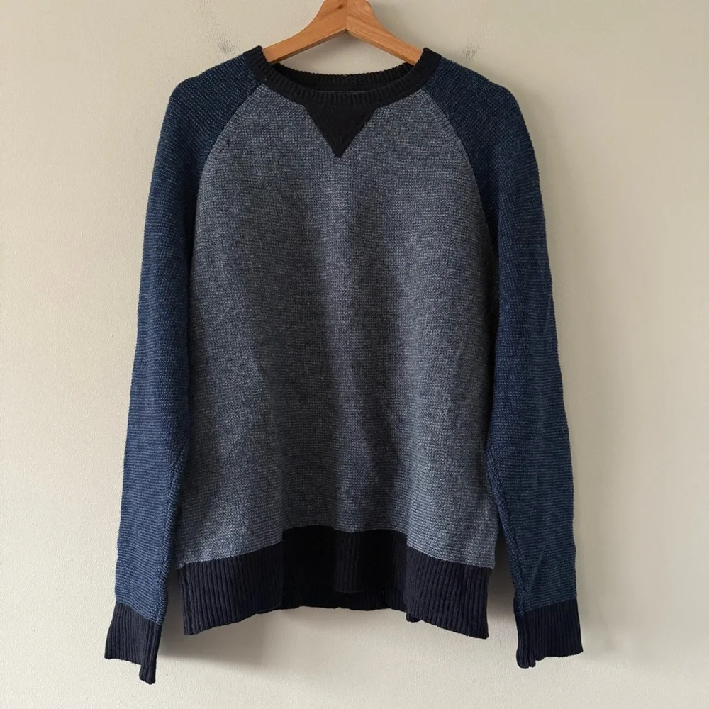 J.Crew Mens Lambswool‎ Sweater Medium Crewneck Preppy Business Casual Pullover